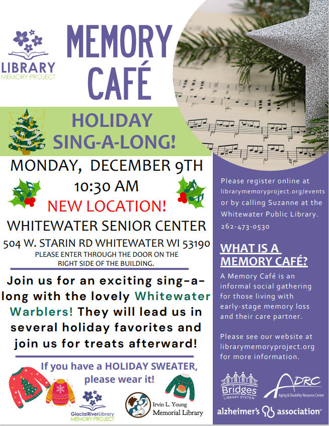 Image of sheet music and holiday trees, sweaters